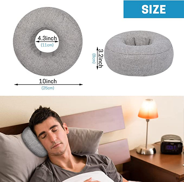 Soft Ear Piercing Pillow with Hole for Side Sleepers Relaxation Donut  Cushion